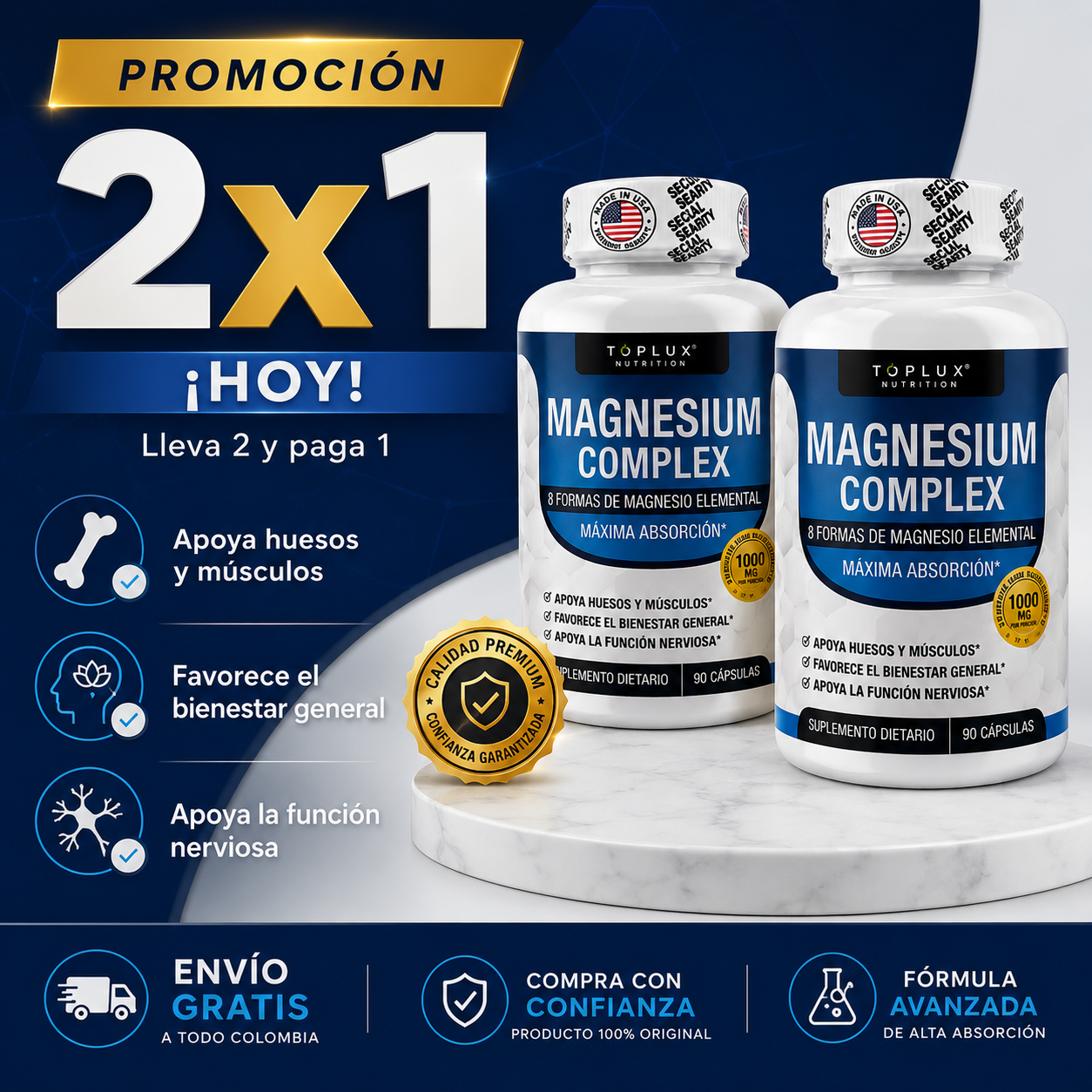 Magnesium Complex – 8 Formas de Magnesio de Alta Absorción