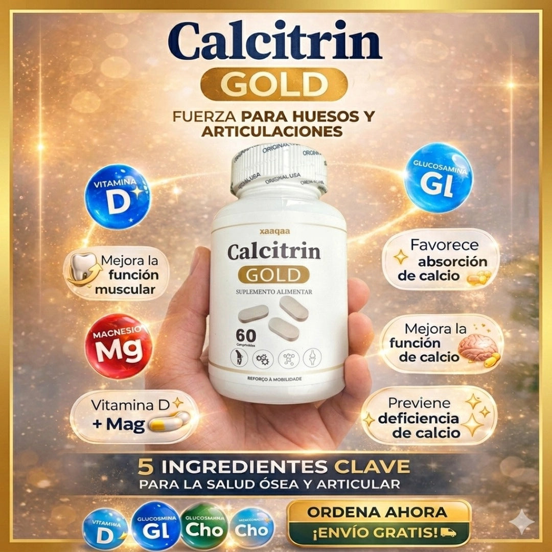 Calcitrin Gold™ 60 Tabs – Movilidad Total y Huesos de Acero 🦴💫