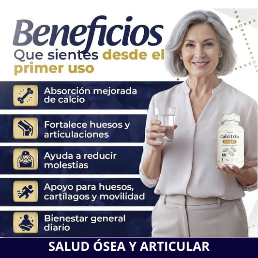Calcitrin Gold™ 60 Tabs – Movilidad Total y Huesos de Acero 🦴💫